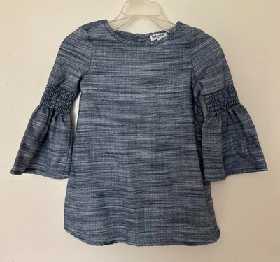 Splendid Toddler Girls 2T Tunic Dress Flared Trumpet Sleeves Grey EUC - Image 1 of 3