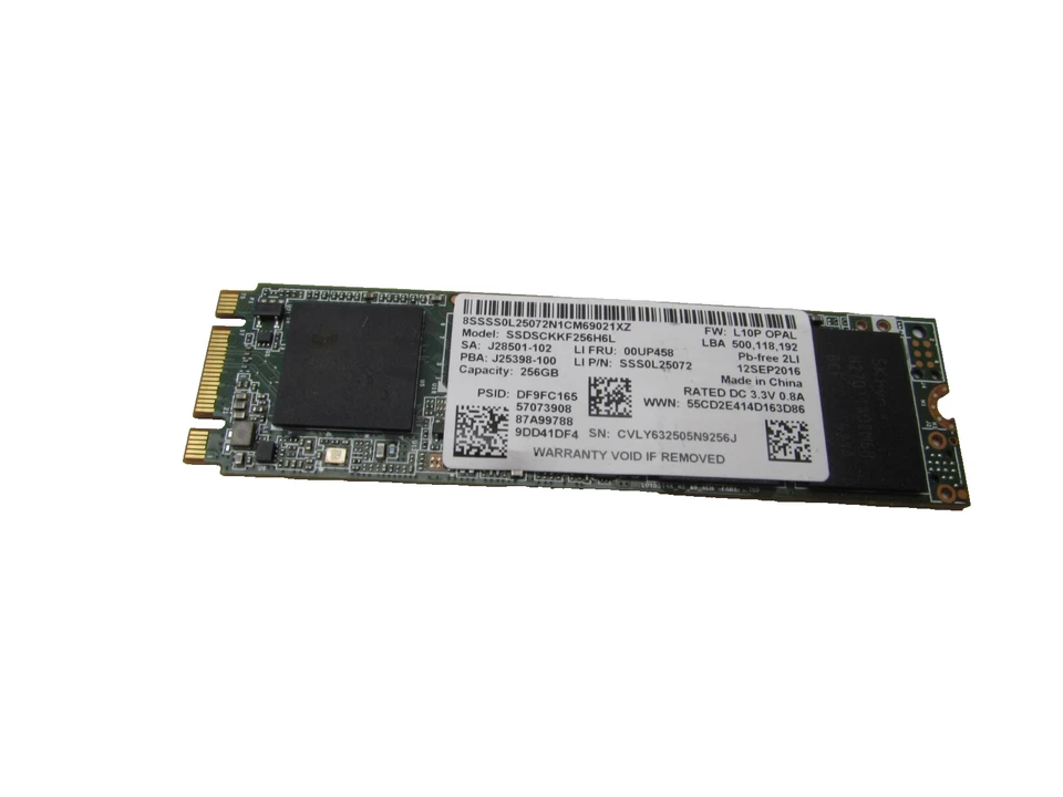 Intel 256GB SATA SSD Solid State Drive SSDSCKKF256H6L 00UP458 - Image 1 of 1