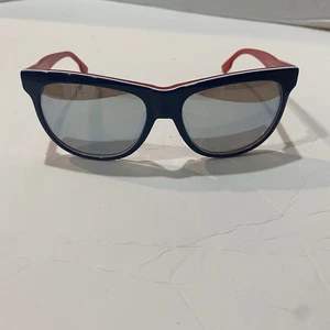 Diesel DL0112 Col. 92C 56.16.140 Red White Blue Mirrored Square Sunglasses - Picture 1 of 8