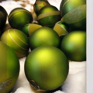 14 Seasons of Cannon Falls Weihnachtsschmuck Chartreuse verziert mundgeblasen - Bild 1 von 13