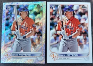 JAKE MEYERS RC /875 2022 Topps GLITTER FOIL #295 & Base Houston Astros - Picture 1 of 4
