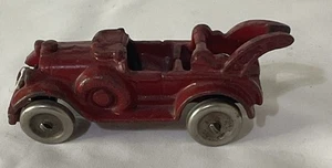 Vintage Gusseisen Freiluft Spielhalle rot Dienstwagen Abschleppwagen - Bild 1 von 7