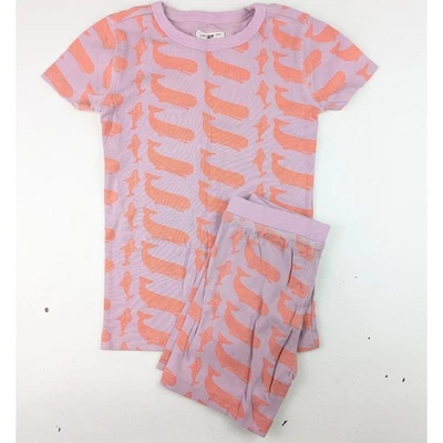 Conjunto de Pijama Crewcuts Roxo/Laranja Baleia - Meninas 6 - Imagem 1 de 4