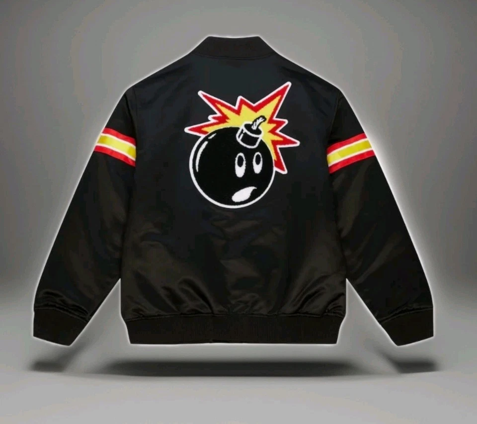 Chaqueta Mitchell & Ness x The Hundreds Negra Satinada a Presión Completa Talla XL NUEVA CON ETIQUETAS  Foto 1 de 4