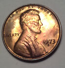 1973-S Lincoln Cent BU RB Rainbow Toned end-roller