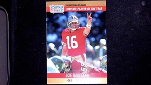 1990 Pro Set #2a Joe Montana ( Kelly (3,521 yards,) - Picture 1 of 2