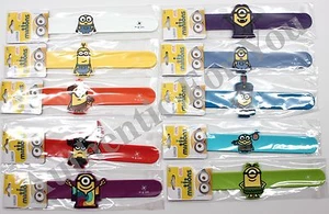 NEW Sealed Minions Movie Authentic Slap Band Bracelets YOU CHOOSE - ALL COLORS - Picture 1 of 11