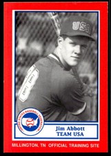 1990 Pan Am Team USA Red BDK 25 Jim Abbott   USA  Baseball Card