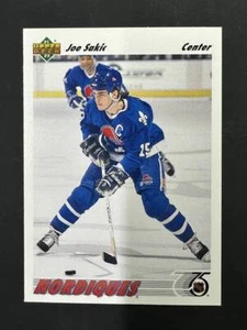 1991-92 Upper Deck Hockey Joe Sakic Nordiques Base Card 333 - Picture 1 of 3