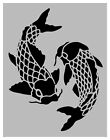Goldfish Koi Fish Koifish Stencil 8.5" X 11" Sheet Fast Free Shipping