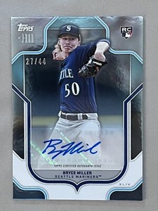 2023 Topps X J-Rod Show Out Collection BRYCE MILLER Blue Foil Auto /44 Rookie RC