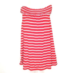 Max Studio Women’s L Sleeveless Off Shoulder Stretch Knit Top Red White NEW - Picture 1 of 6