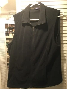 Lands’End Vest Mens XL18 POLARTEC Black vintage used good condition warm - Picture 1 of 7