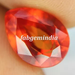 Piedras preciosas sueltas certificadas naranja fuego granate natural mandarina forma pera de 10 quilates - Imagen 1 de 5