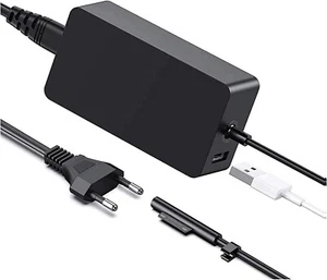 Surface Pro Charger Cable 44W 15V 2.58A for Surface Pro 4/5/6, Laptop, Book,1.8m - Afbeelding 1 van 12