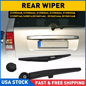 Rear Windshield Wiper Arm & Blade for Jeep Grand Cherokee 2005-2010 5139836AB 2x - Picture 1 of 12