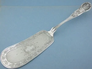 Sterling Silver CALDWELL 11 1/4" Fish Slice Server engraved patterns King Kings - Picture 1 of 7