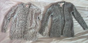 Set 2 Girls cat and jack cardigan Size 6/6x Gray - Picture 1 of 3