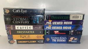LOT OF 11 VINTAGE STEPHEN KING VHS MOVIES- 6 NEW & 5 USED - Picture 1 of 12