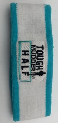 Tough Mudder Half Head Sweat Band Baby Blue And White - Image 1 of 4