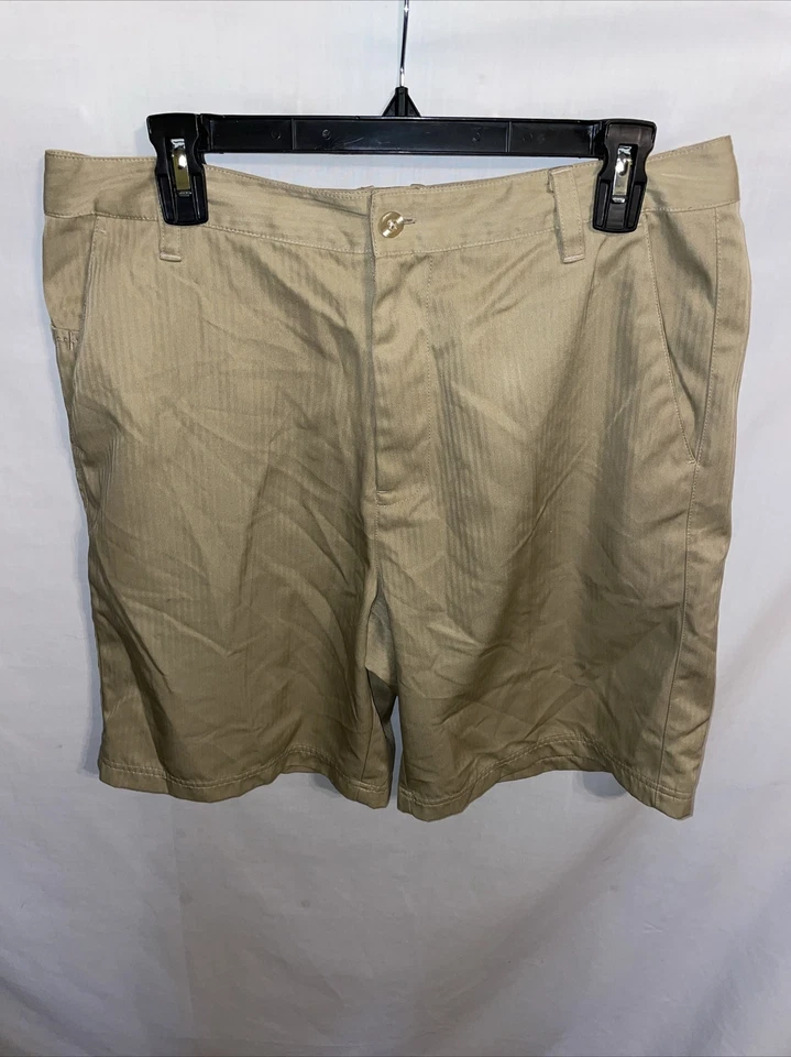 Pantalones Cortos de Golf Fila Para Hombre Talla 34 Caqui Beige Cremallera Mosca Cinturón Lazos Bolsillos Atletismo Foto 1 de 4