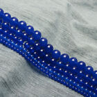 Natural Blue Jade Gemstone Round Loose Beads 15" 4Mm 6Mm 8Mm 10Mm 12Mm