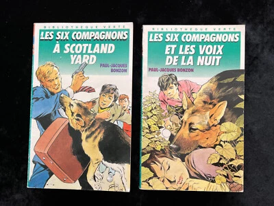 # lot 2 livres - LES SIX COMPAGNONS - P-J. Bonzon - Bibliothèque Verte - Photo 1/3