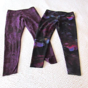 2 Pair iSoft Surroundings Leggings PS Colorful Abstract Womens Pants Cotton - Picture 1 of 7