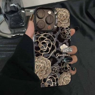 Case For iPhone 16 Pro Max 15 14 13 12 11 XR XS 8 7 Sparkling Flower Phone Cover - Image 1 of 4