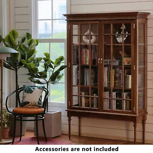 1/6 Scale Dollhouse Miniatures Furniture Display Luxury Cabinet Bookcase Woode0g - Bild 1 von 10