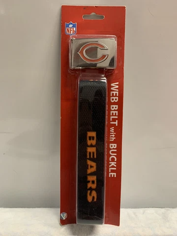Chicago Bears NFL Web Belt with Buckle Cover