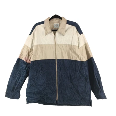 Chaqueta Vintage Años 90 Canyon River Azul Pana Cremallera Completa GRANDE Dos Tonos Otoño Foto 1 de 4