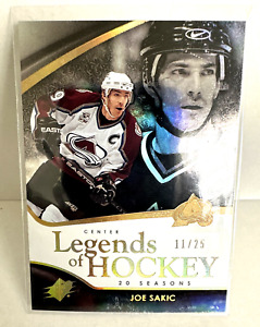 2011-12 SPX Joe Sakic Legends of Hockey Spectrum #11/25 Very Rare Avalanche HOF