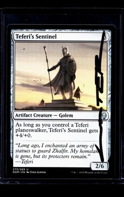 MTG Magic The Gathering Dominaria AP Artist Proof Auto #273 Teferi's Sentinel - Image 1 of 2