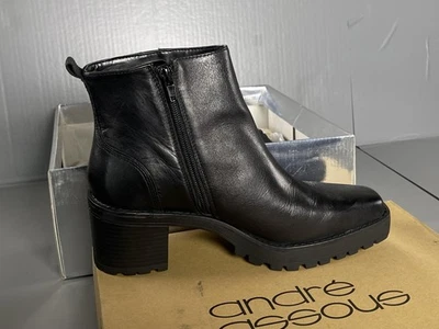 Botas Andre Assous Milla para mujer talla 8 suela negra tacón bloque Foto 1 de 4