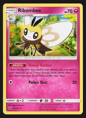 Ribombee 96/147 Burning Shadows 2017 - Pokémon TCG - Image 1 of 2