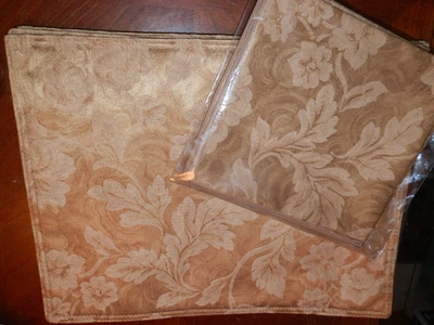 4 manteles/4 servilletas manteles de mesa remolino dorado 13 x 17" servilletas 16 x 16" nuevos Foto 1 de 3