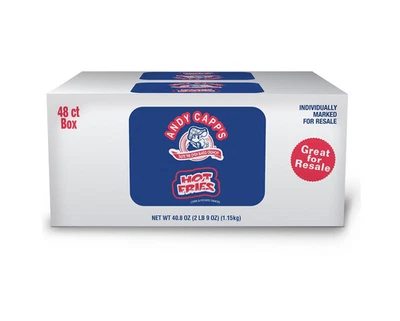 Andy Capp’s Hot Fries Chips 0.85oz Bolsas 48ct Caja de bocadillos a granel Snack crujiente picante Foto 1 de 4