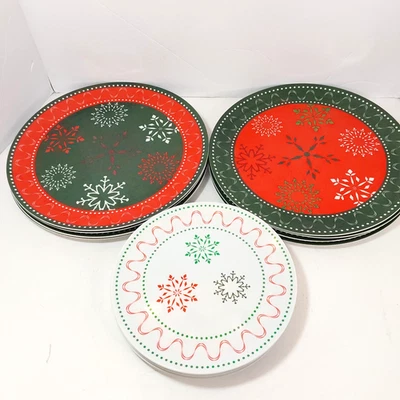 Juego de 8 Ensaladas de Navidad y 8 Platos de Cena de Melamina, Productos Gourmet para el Hogar Foto 1 de 4