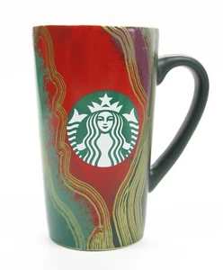 Sammlerstück Starbucks 2021 Holiday Kaffeetasse grün, rot & gold 16oz EUC - Bild 1 von 4