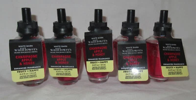 White Barn Bath & Body Works Wallflower Bulb Lot Set 5 CHAMPAGNE APPLE & HONEY - Image 1 of 3