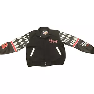 Dale Earnhardt #3 7 Time Champ Racing Twill/Leather Race Jacket Men Large NASCAR - Picture 1 of 7