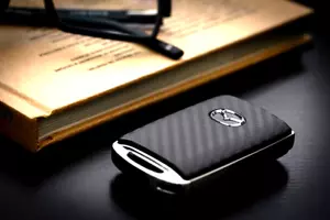 Genuine Mazda CX-5 CX-9 CX-30 CX-50 CX-90 Carbon Fiber Key Fob COVER OE OEM - Picture 1 of 2