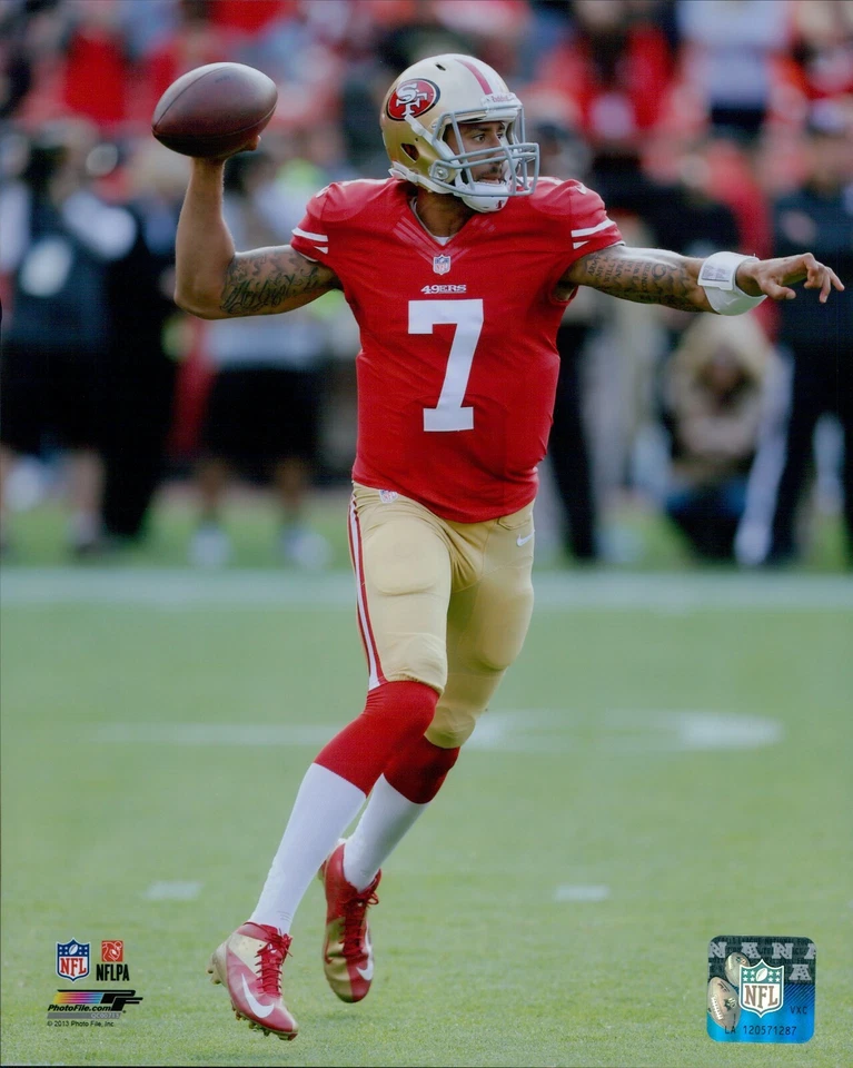 Colin Kaepernick San Francisco 49ers NFL Licencia Sin Firmar Mate 8x10 Foto B Foto 1 de 1