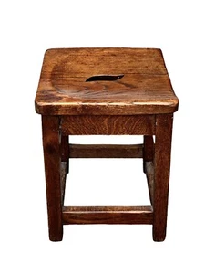 Antique Oak Stool - Picture 1 of 6