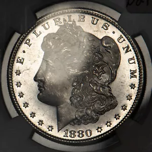 1880-S Morgan Silver Dollar -PQ Fresh Frosty Semi Proof-Like - NGC MS 65 - B2992 - Picture 1 of 19