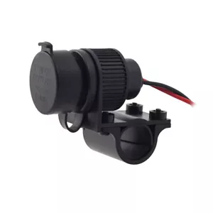 Handlebar Mount 12V Power Supply Socket Charger Motorbike Motorcycle Quad Bike | - Picture 1 of 7