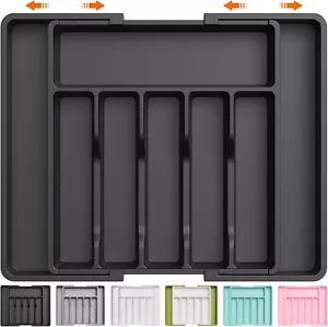 Silberbesteck Schublade Organizer, Erweiterbar Utensilien Tablett für Küche, BPA Frei - Bild 1 von 5