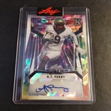 #1/1 A.T. Perry Tie Dye Crystal Rookie Proof Auto 2023 Leaf Metal Saints AT