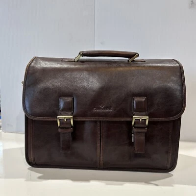 Maletín de cuero Samsonite vintage portafolio marrón portátil bolso de negocios Foto 1 de 4